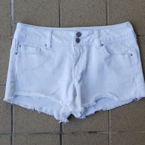 White Stretch Jean Shorts Refuge Size 4 28" X 3"